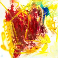 GARNET, Fine Art with Artist Hand Embellished on Giclee Canvas: 24"H x 24"W