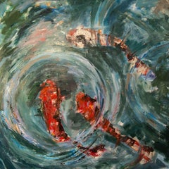 GOODFORTUNE I, Fine Art with Artist Hand Embellished on Giclee Canvas: 40" x 40"