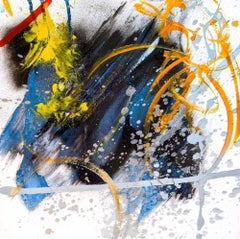 HEMATITE, Fine Art with Artist Hand Embellished on Giclee Canvas: 24"H x 24"W