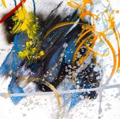 HEMATITE, Fine Art with Artist Hand Embellished on Giclee Canvas: 40"H x 40"W