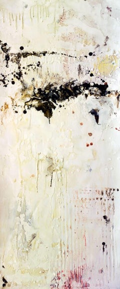 INK WAX PAINT II, Fine Art with Artist Hand Embellished on Giclee Canvas 60"x30"