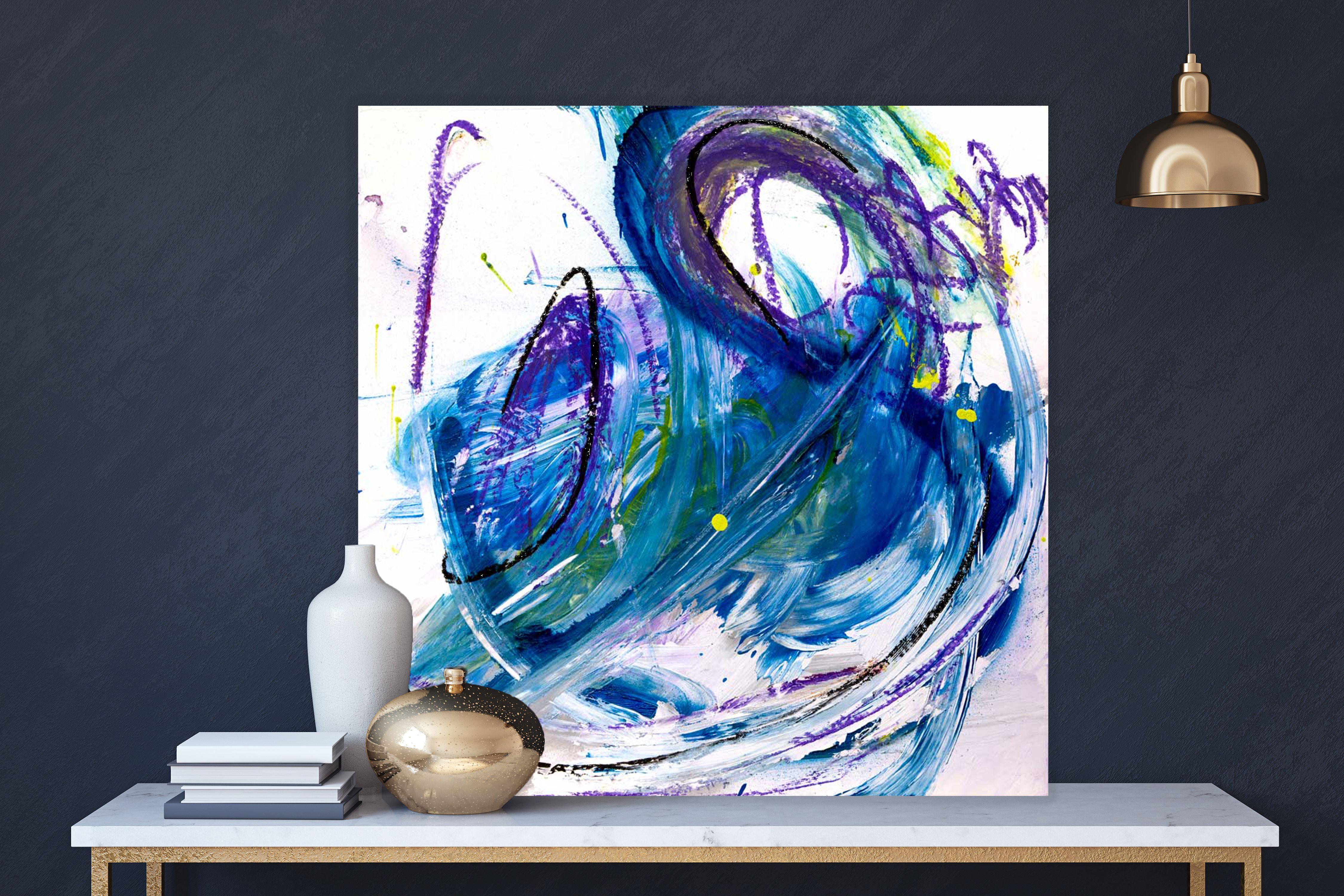 KYANITE, Fine Art with Artist Hand Embellished on Giclee Canvas: 40