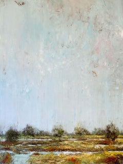 SHEM CREEK, Contemporary Rural Landscape Fine Art auf Giclee-Leinwand: 48 "H x 36 "W