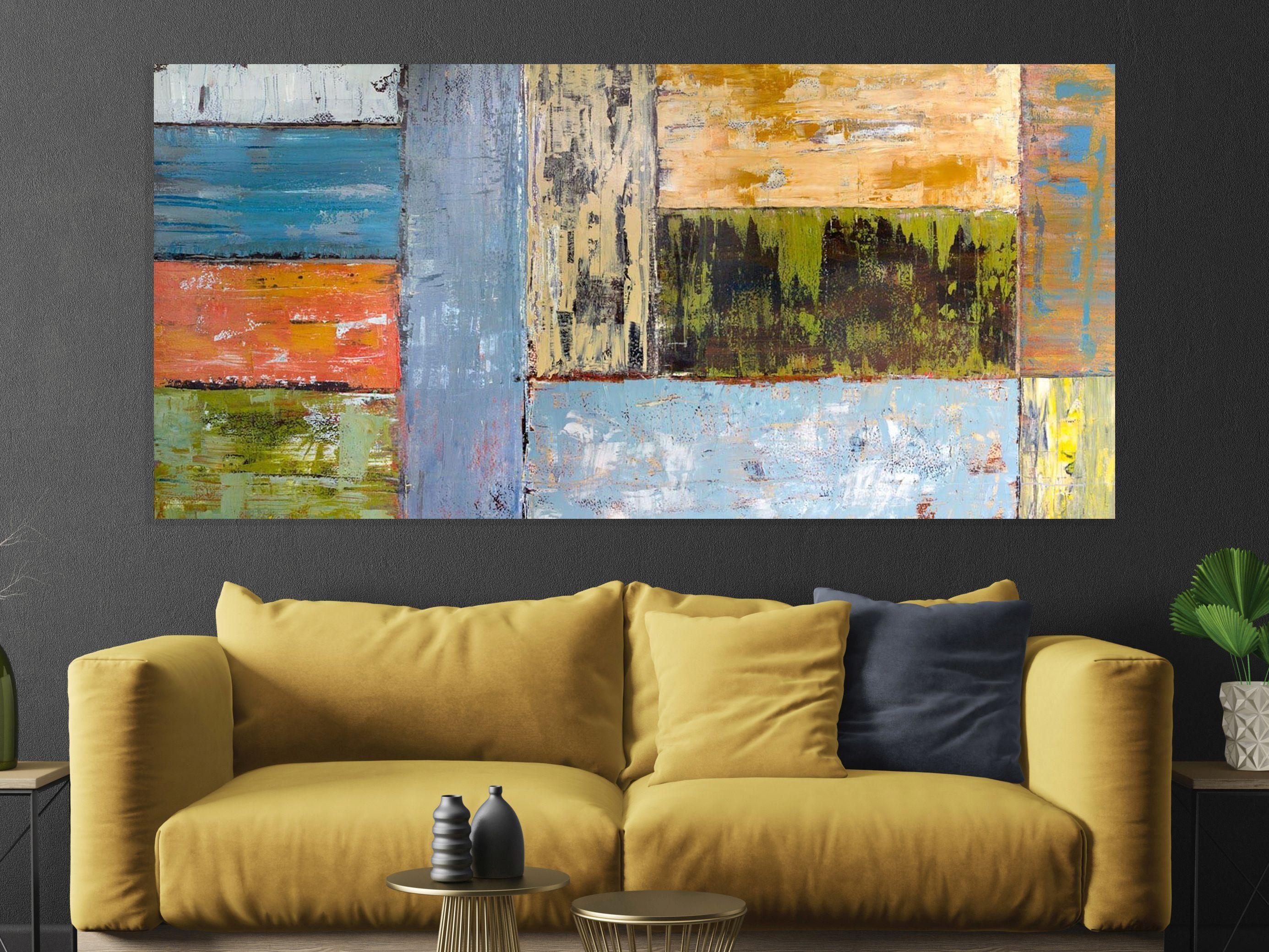 SPACES, Contemporary Blocks Fine Art on Giclee Canvas: 72