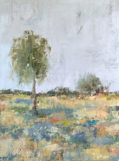 SPRING DAY I, Contemporary Landscape Fine Art on Giclee Canvas: 48"H x 36"W