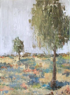 SPRING DAY II, Contemporary Landscape Fine Art on Giclee Canvas: 48"H x 36"W