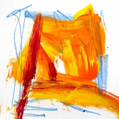 AMBER, Fine Art with Artist Hand Embellished on Giclee Canvas: 48"H x 48"W