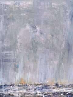 BLUE RAIN, Fine Art with Artist Hand Embellished on Giclee Canvas Made to Order