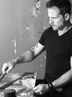 DISTORTION, Fine Art with Artist Hand Embellished on Giclee Canvas: 96"H x 48"W