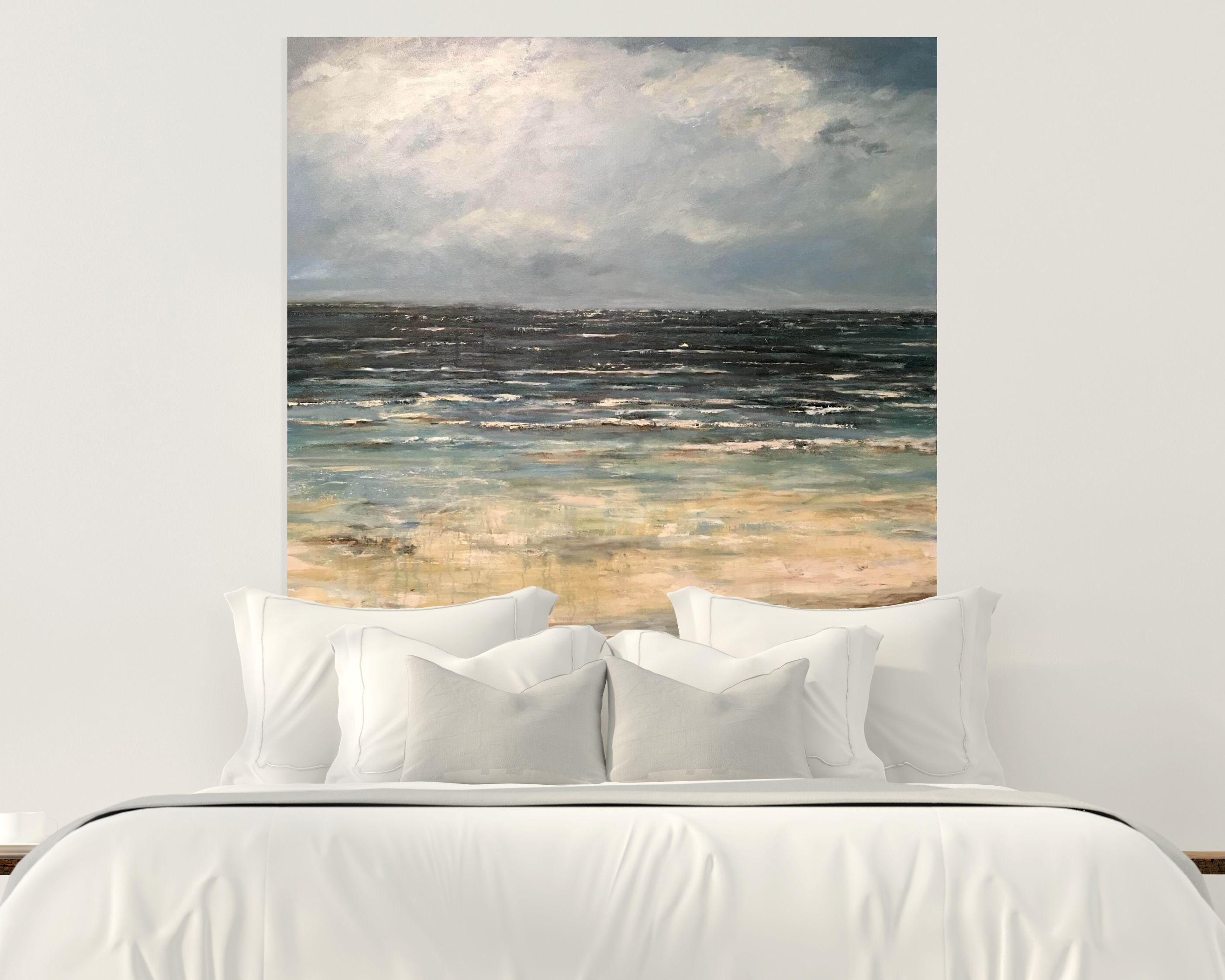 EMERALD SEA, Fine Art with Artist Hand Embellished on Giclee Canvas: 40