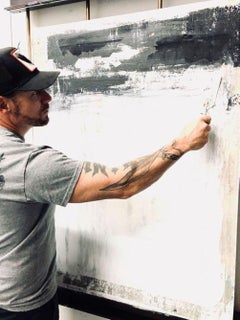 GYPSUM, Fine Art with Artist Hand Embellished on Giclee Canvas: 40"H x 40"W