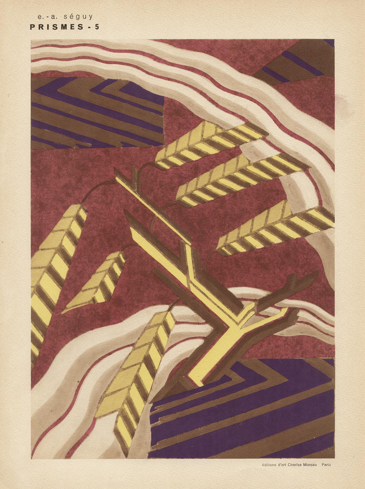 Prismes - A series of six French Art Deco pochoir designs - Print by Eugene Seguy