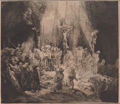 The Three Crosses, etching by Armand-Durand after Rembrandt, circa 1880