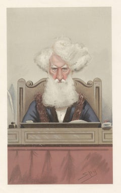 City Justice, Vanity Fair legal chromolithograph of a judge, 1880