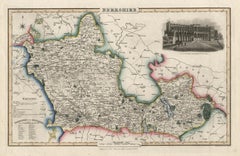 Carte ancienne du Berkshire, comté d'Angleterre, 1847