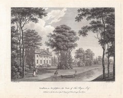 Ranston:: Dorset:: gravure de maison de campagne anglaise du 18e siècle:: 1779