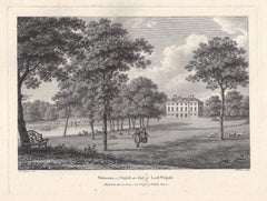 Wolterton, Norfolk. C18th English country house engraving, Humphrey Repton, 1783