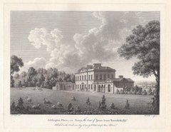Addington Place, Surrey. Gravure d'une maison de campagne anglaise du XVIIIe siècle, 1780