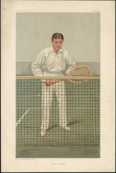 Hugh Doherty, Thrice Champion, tennis player, Vanity Fair chromolithograph, 1904