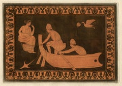 Klassische griechische Vasenmalerei mit Gravur von William Hamilton