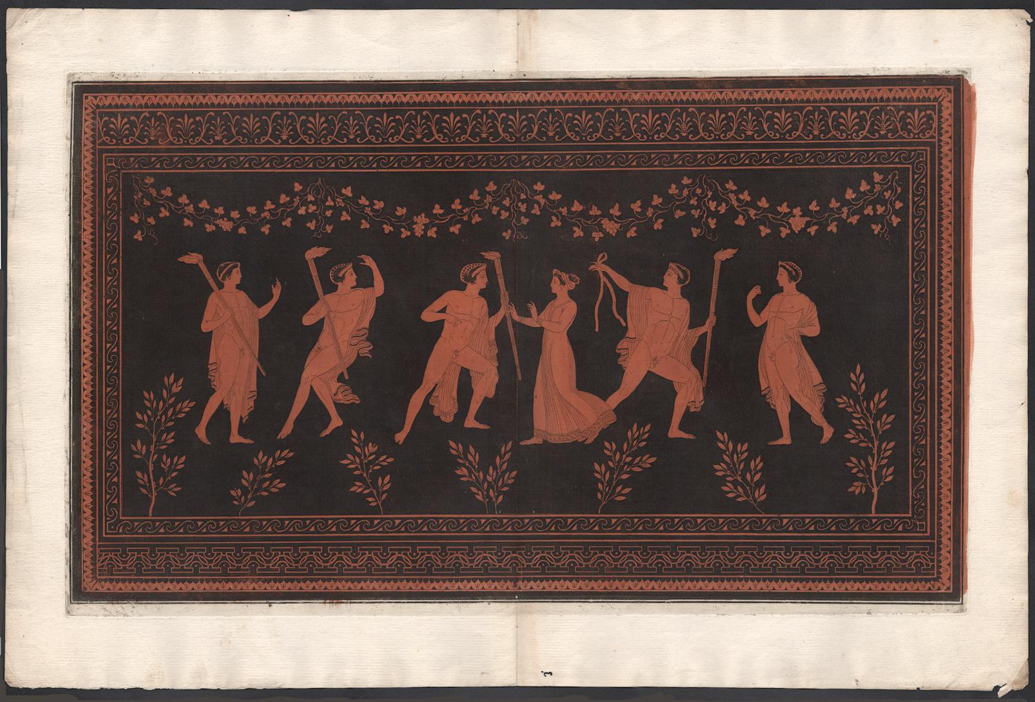 William Hamilton Classical Greek Vase-Painting Engraving - Print by Pierre Francois Hugues D'Hancarville (author)
