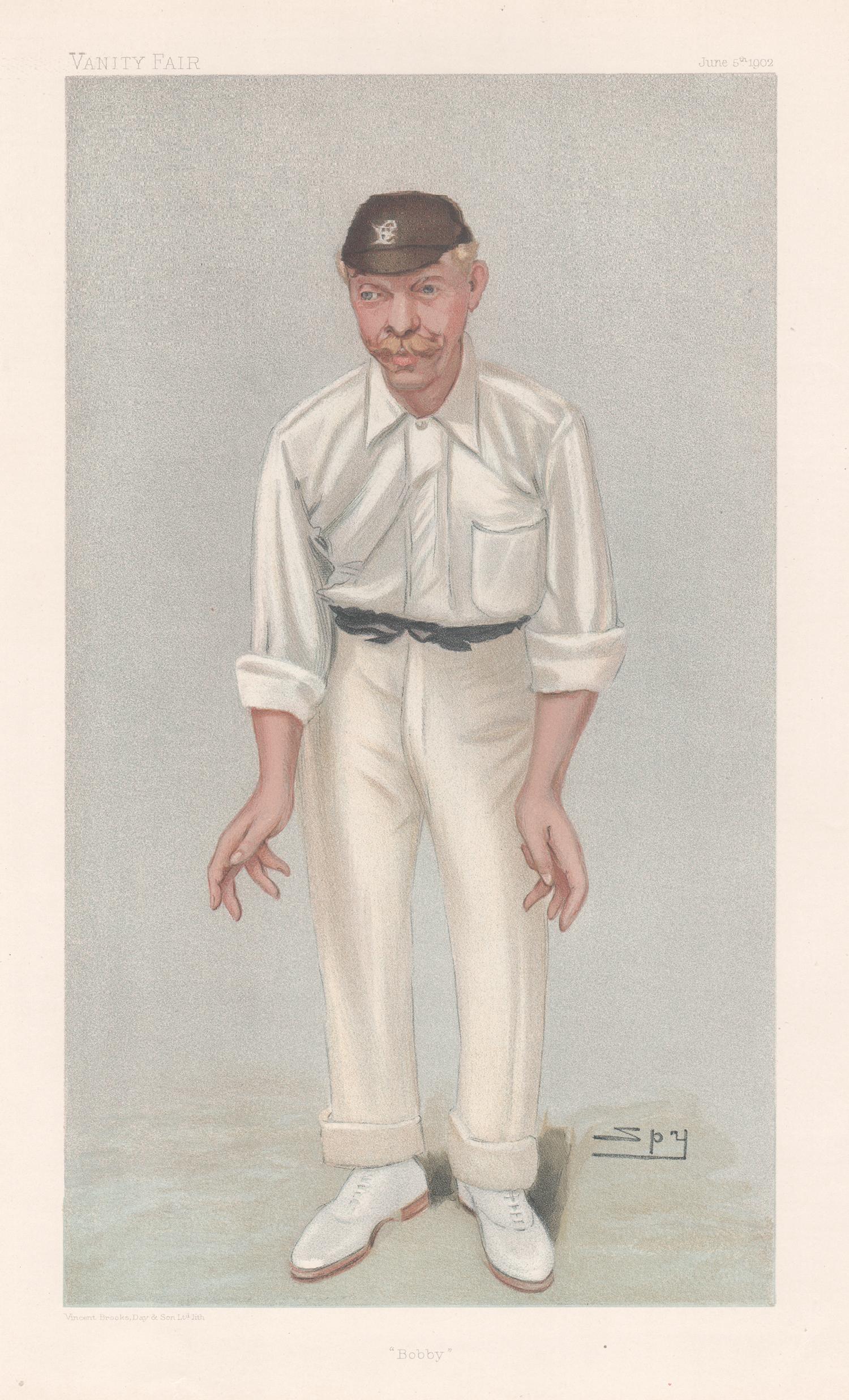 Robert Abel, Vanity Fair cricket portrait chromolithograph, 1902