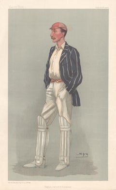 Lionel Charles Palairet, Vanity Fair cricket portrait chromolithograph, 1903