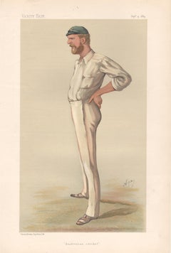 George Bonnor, Vanity Fair Australian cricket portrait chromolithograph, 1884