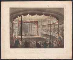 Sadlers Wells Theatre, London, colour aquatint, 1809, after Rowlandson and Pugin