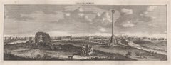 Antique Alexandria, Egypt, copper-line engraving by Cornelius de Bruyn , 1690