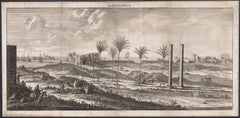 Alexandria, Egypt, copper-line engraving by Cornelius de Bruyn , 1690