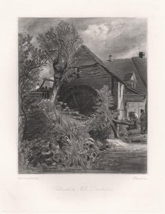 Gillingham Mill, Dorsetshire. Mezzotint by Lucas after John Constable, 1855