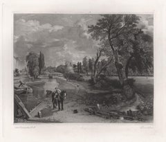 Flatford Mill. Mezzotint by David Lucas after John Constable, 1855