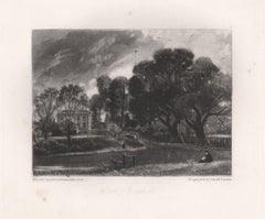 East Bergholt, Suffolk. Mezzotint by David Lucas after John Constable, 1855