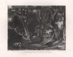A Dell, Parque Helmingham, Suffolk. Mezzotinta de Lucas según John Constable, 1855