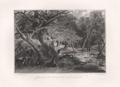 Jacques und der verwundete Hirsch. Lucas nach John Constable, „Mazzotinto“ von 1855