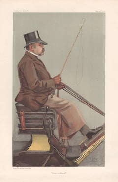 Baron Adolph Deichmann, Vanity Fair coaching portrait chromolithograph, 1903