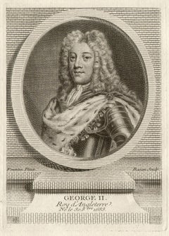 George II, roi d'Angleterre, gravure de portraits de la royauté, vers 1780