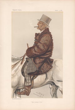 'the Jockey Club', Vanity Fair equestrian portrait chromolithograph, 1903