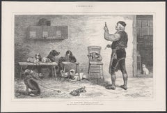 'A Canine Aesculapius', English Victorian vet dog wood-engraving, 1878