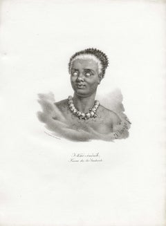 'T-Kaa-Onoroh, Femme des iles-Sandwich', Hawaii, antique lithograph print