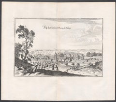 Castle and Town of Tanlay, French architecture, mid 17th century engraving