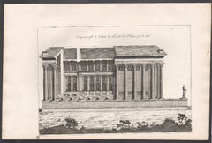 Temple of Baalbec, Lebanon, Classical Roman architectural engraving, Jean Marot