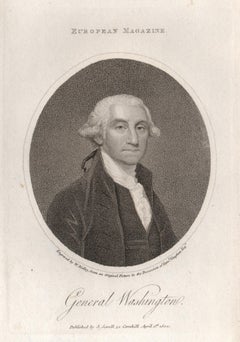 General Washington, Lafayette and John Adams, 3 US portrait engravings