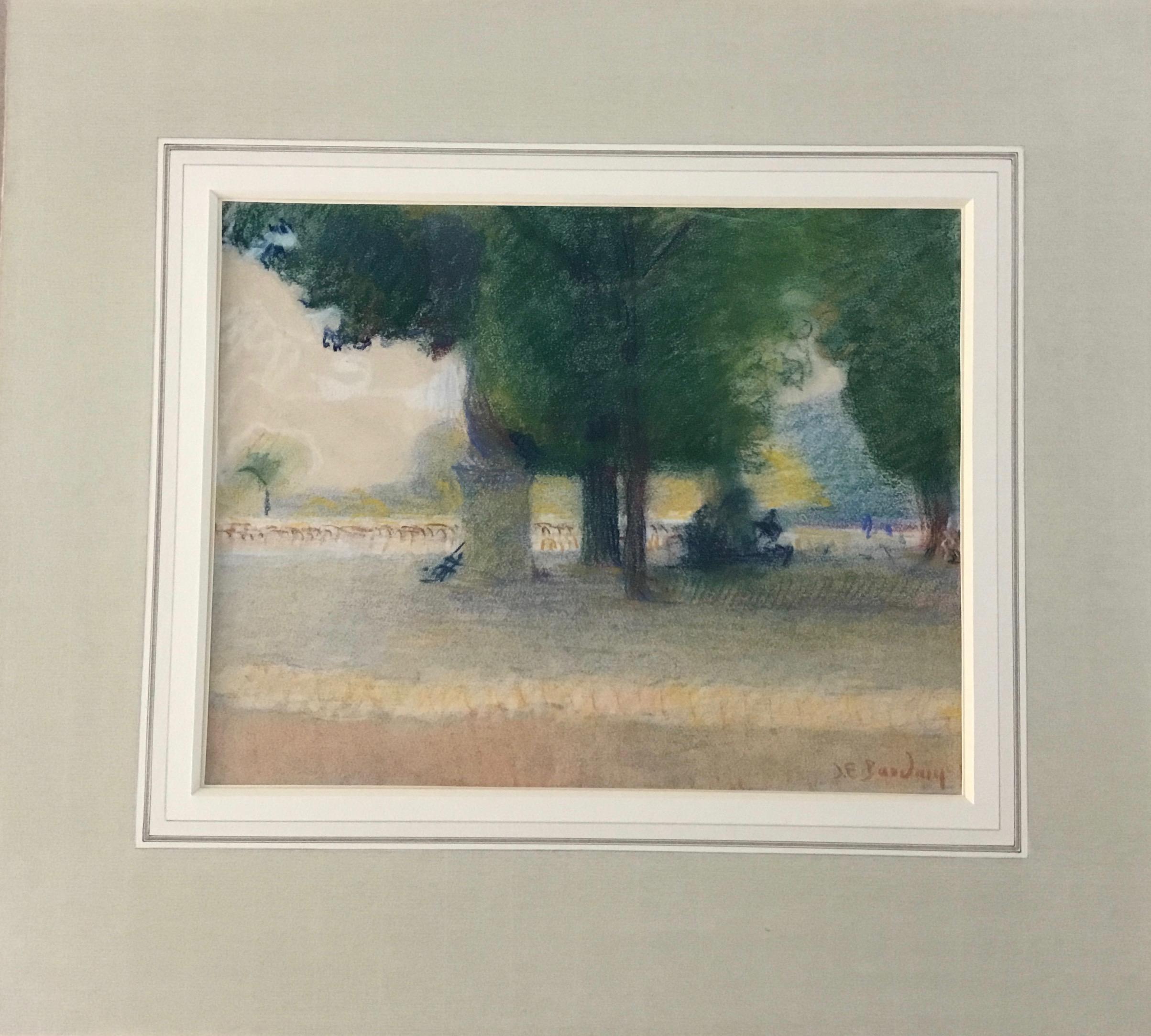 LUXEMBOURG GARDENS PARIS. Jean Franck Baudoin (1870-1961) post-impressionniste - Art de Jean-François Baudoin