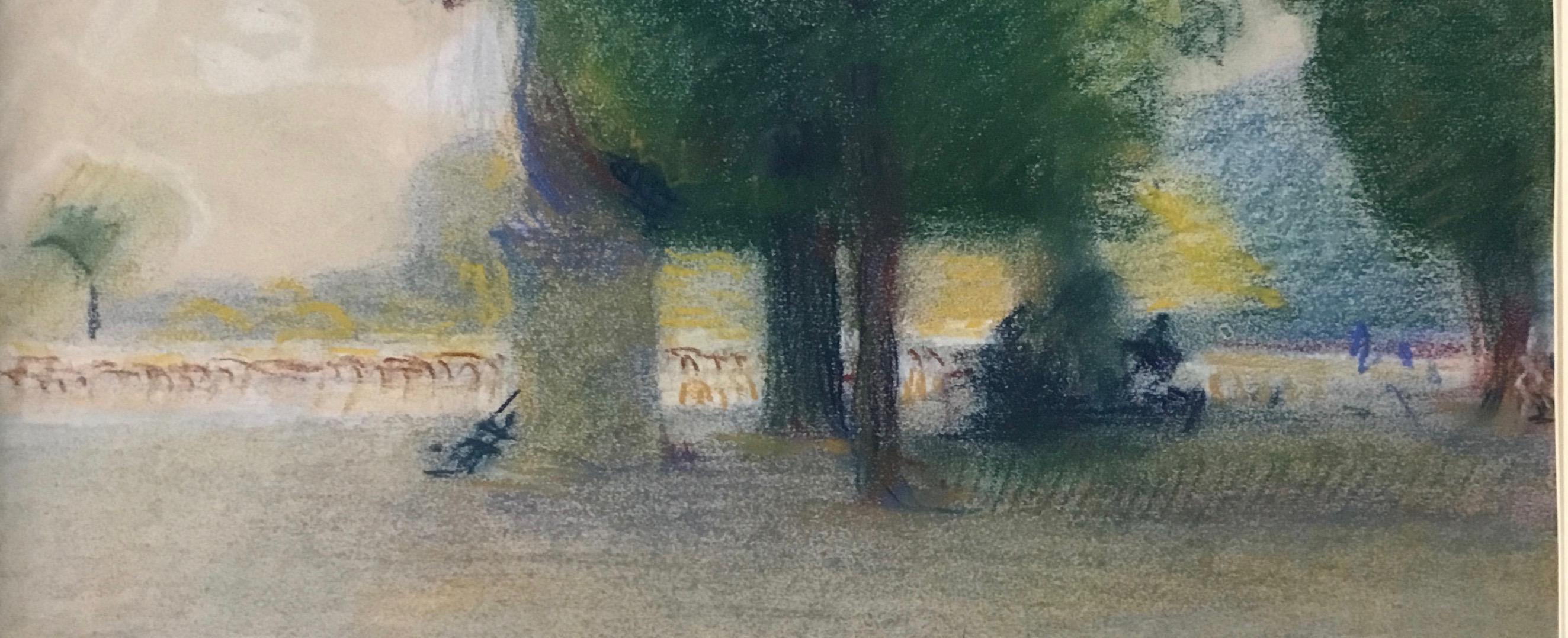 LUXEMBOURG GARDENS PARIS.Jean Franck Baudoin (1870-1961) post impressionist For Sale 2