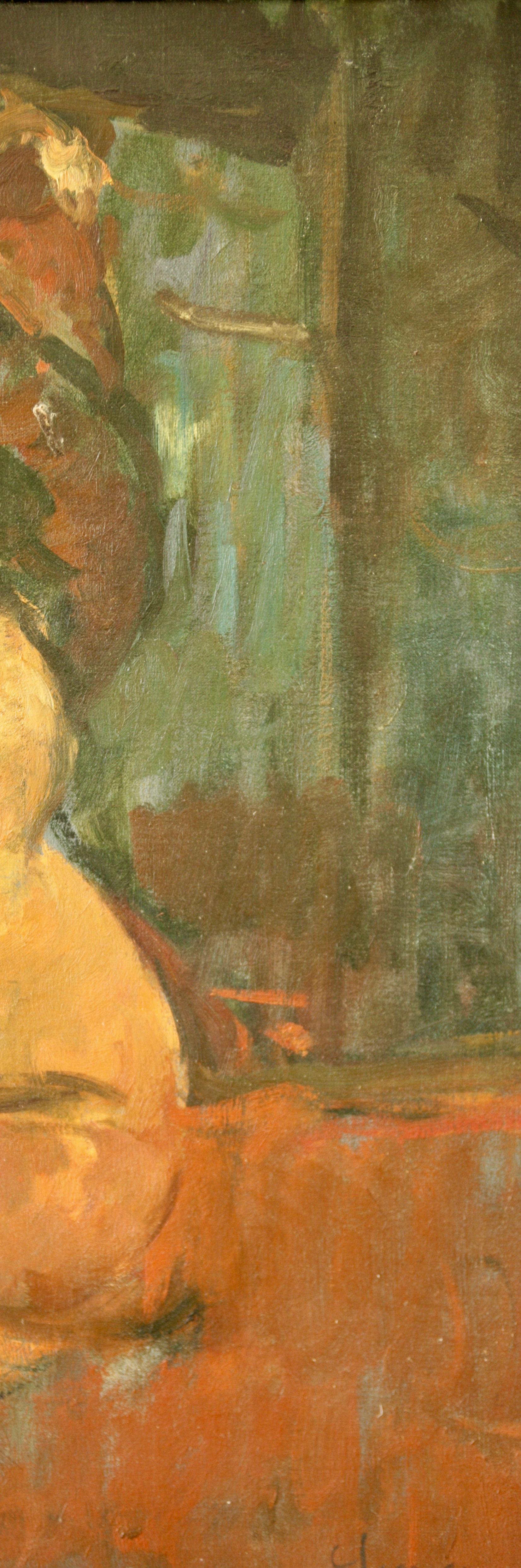 MARTIN YEOMAN Bailarina Mujer desnuda Pintura al óleo Postimpresionista en venta 1
