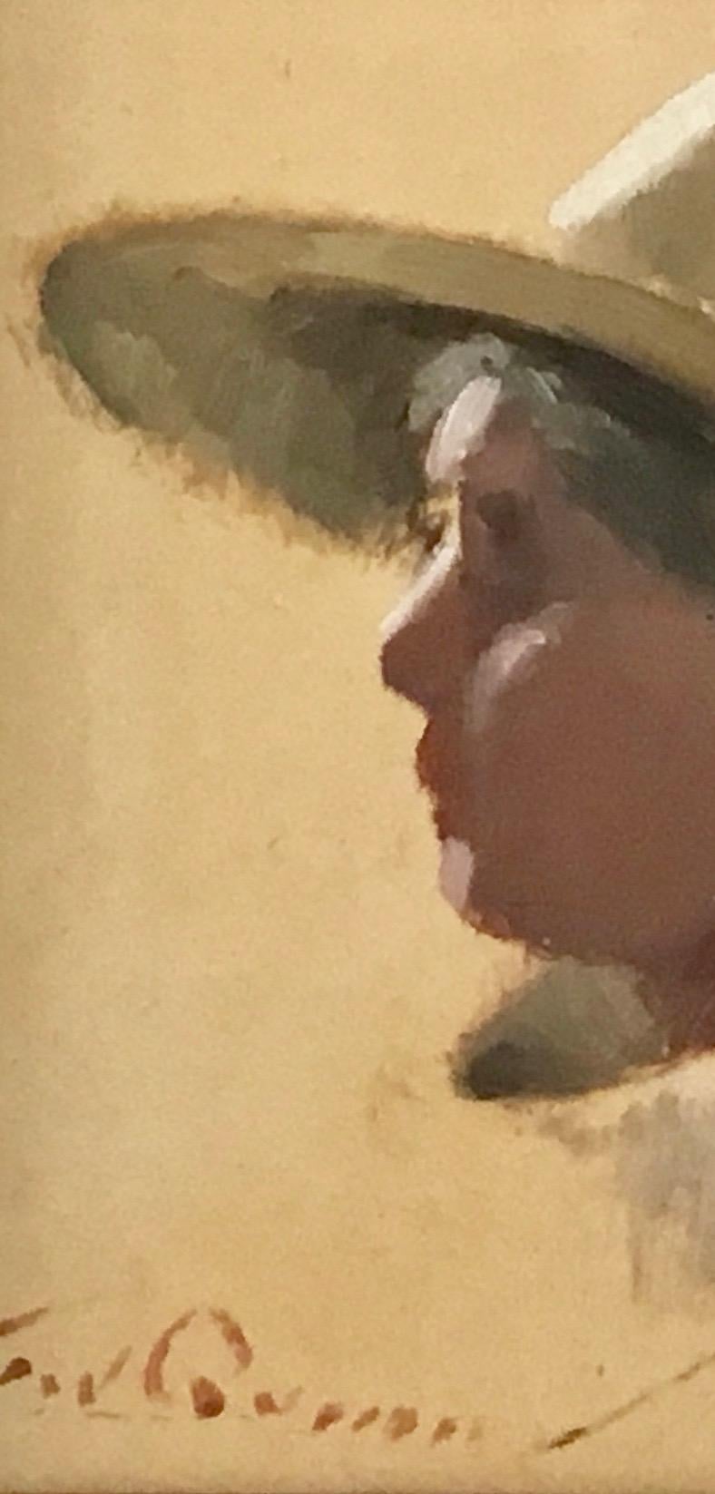 Post-Impressionist Profile T W QUINN Artists Wife Portrait Painting Lady 1
