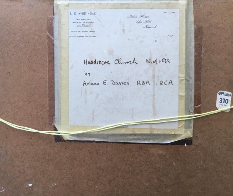 Arthur E Davies RBA, RCA (1893 1988) HADDISCOE CHURCH NORFOLK