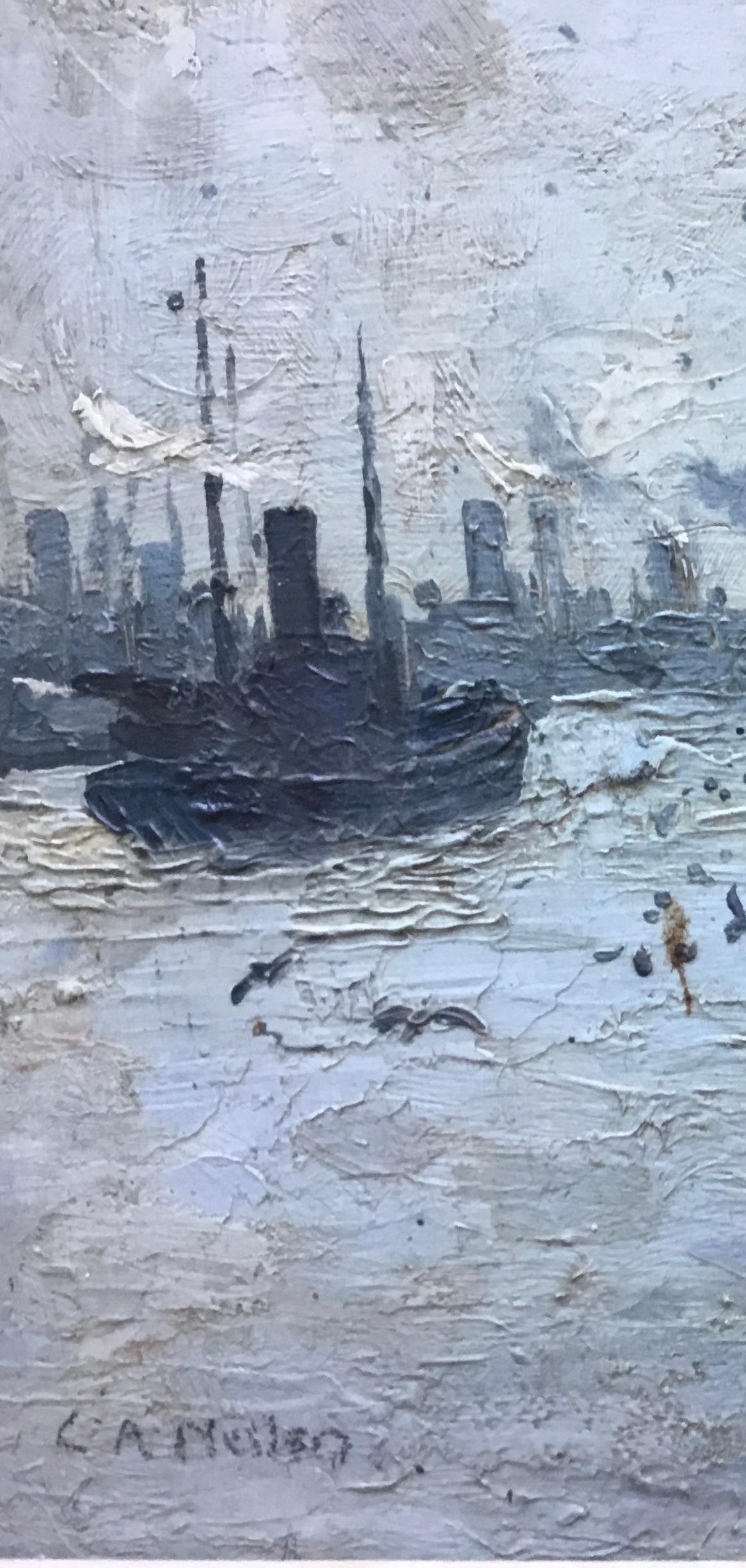 Campbell Archibald Mellon was born in Berkshire on 16 June 1878. He married and settled in Nottingham in 1903 and remained there until he died in Gorleston on 28 August 1955. He only started painting following his move to Nottingham. Mellon studied